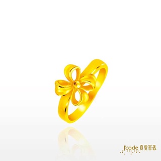【J’code真愛密碼】✨送 花茶杯✨幸福眷顧 黃金戒指 9999純黃金 花 幸運草 禮物 美鑫 22母親節