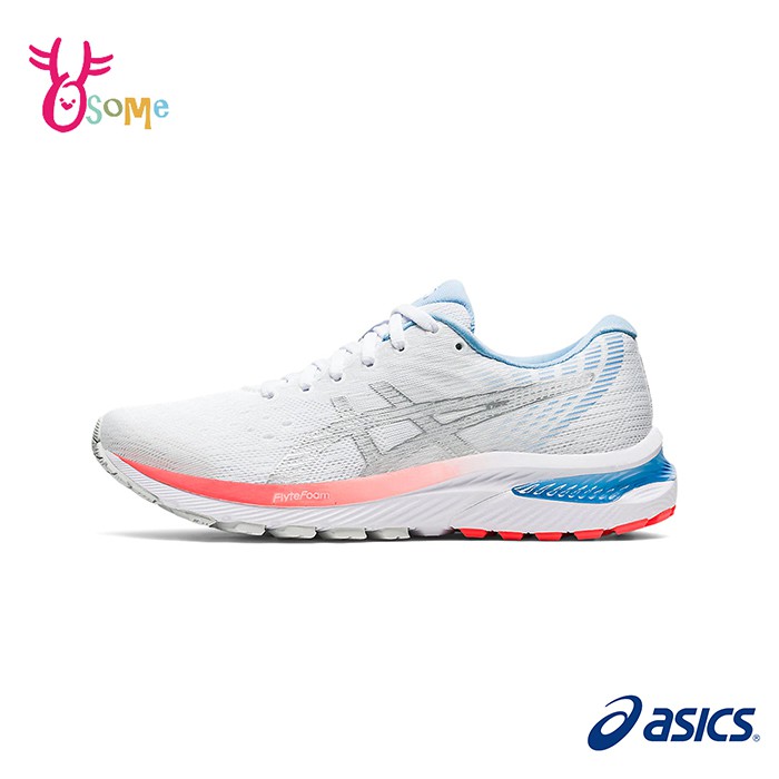 ASICS慢跑鞋 女鞋 GEL-CUMULUS 22 跑步鞋 路跑 馬拉松 訓練鞋 運動鞋 亞瑟士 B9192白色