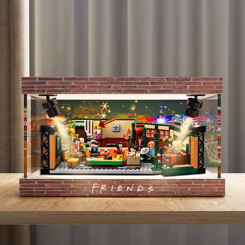 LEGO21319亞克力展示盒 適用樂高老友記咖啡館手辦透明盲盒防塵罩