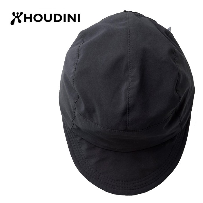 【Houdini 瑞典】Liquid Light Cap 防曬透氣棒球帽 五分割帽 純黑 (357714)