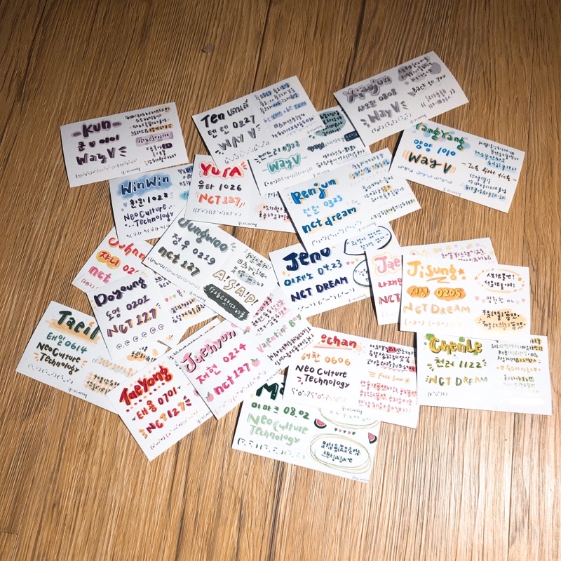 NCT127 成員名片貼