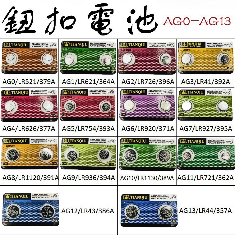 鈕扣電池 玩具電池 電池 遙控電池 LR44 LR41 LR1130 AG3 AG4 AG8