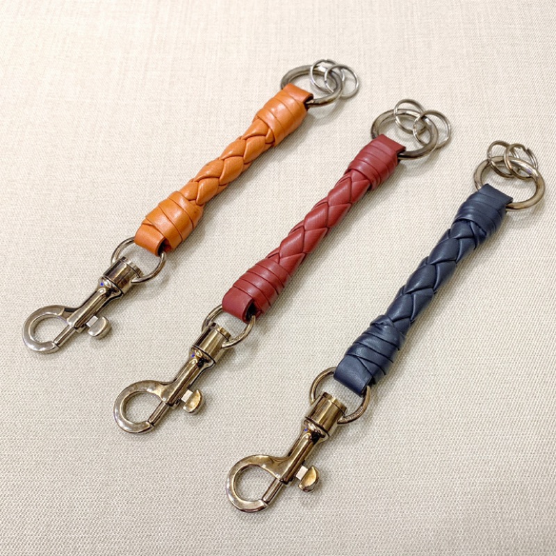 BOTTEGA VENETA BV 編織鑰匙圈/吊飾 三色分售 紅/藍/橘