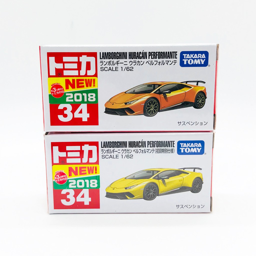 【現貨】TOMICA 多美小汽車 NO.34 Lamborghini Huracan Performante 一般+初回