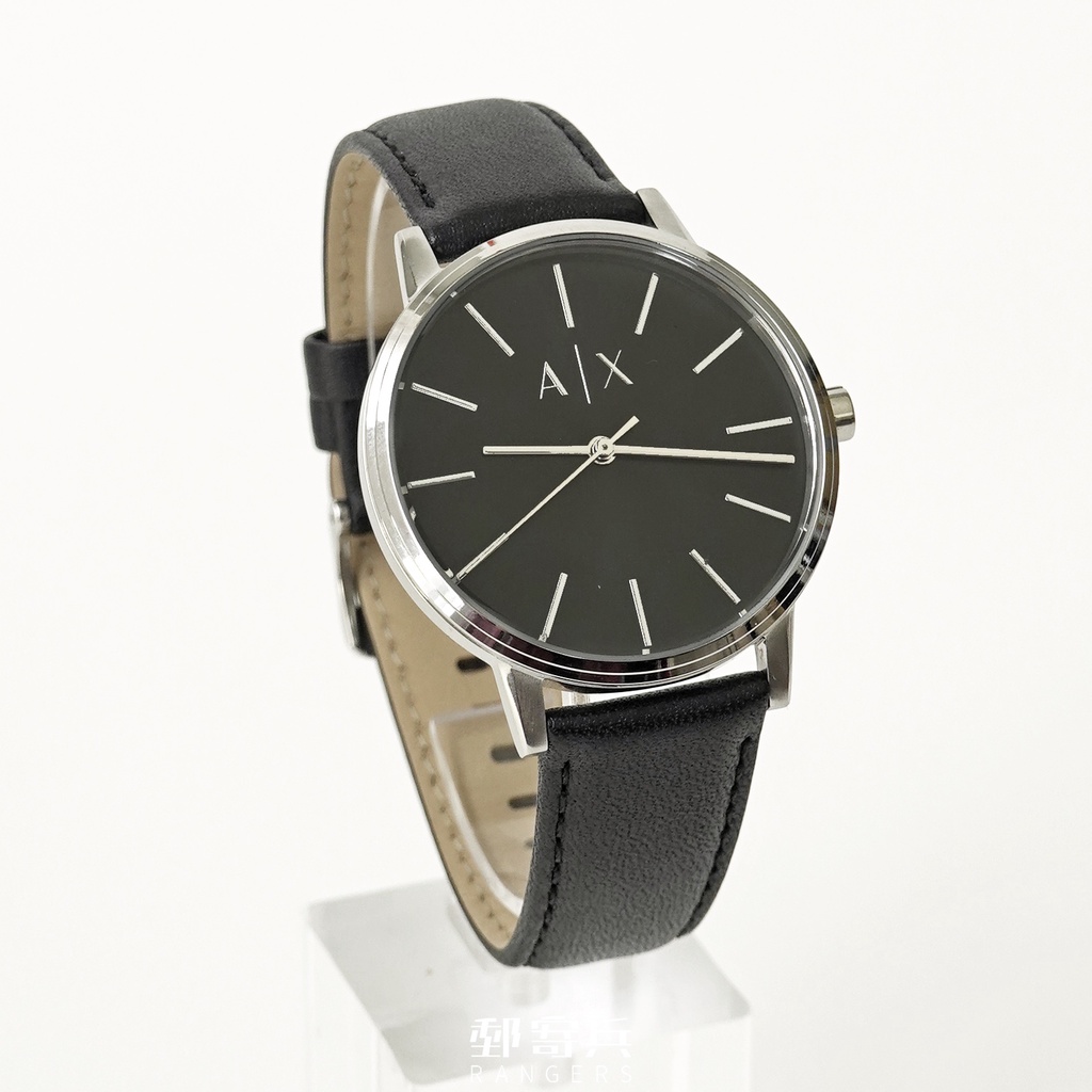[現貨] Armani Exchange AX 男用 簡約錶針黑色皮革錶帶手錶 723763271332