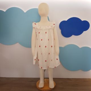 寶貝星空~韓版~可愛草莓小洋裝
