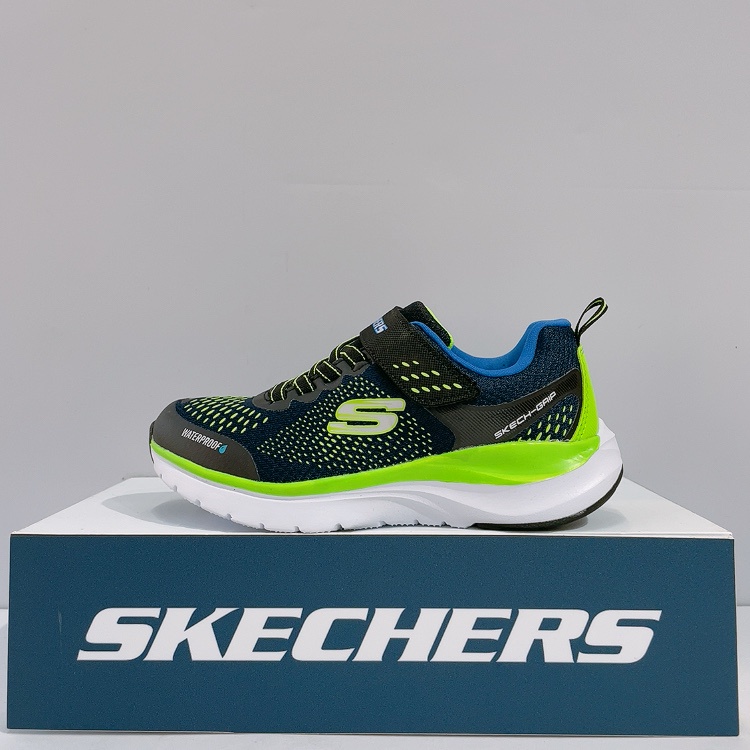 SKECHERS UlTRA GROOVE 中童 黑藍色 防水 舒適 運動 慢跑鞋 403847LNVBK