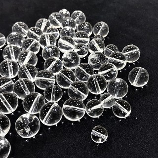 『晶鑽水晶』天然白水晶串珠 NG散珠出清 DIY配珠 圓珠 晶體乾淨 約8/10/12mm 洞歪、礦缺、平頭、不圓