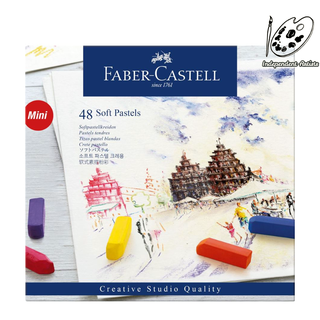 德國輝柏 FABER-CASTELL Soft pastels mini軟性粉彩條 短型 48色 /128248