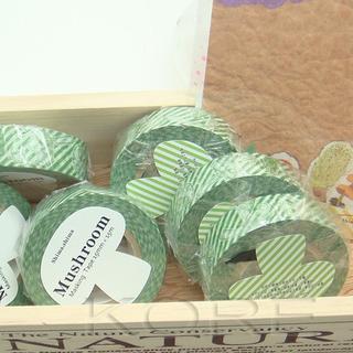 日本限定蘑菇紙膠帶 - 綠色一卷250元