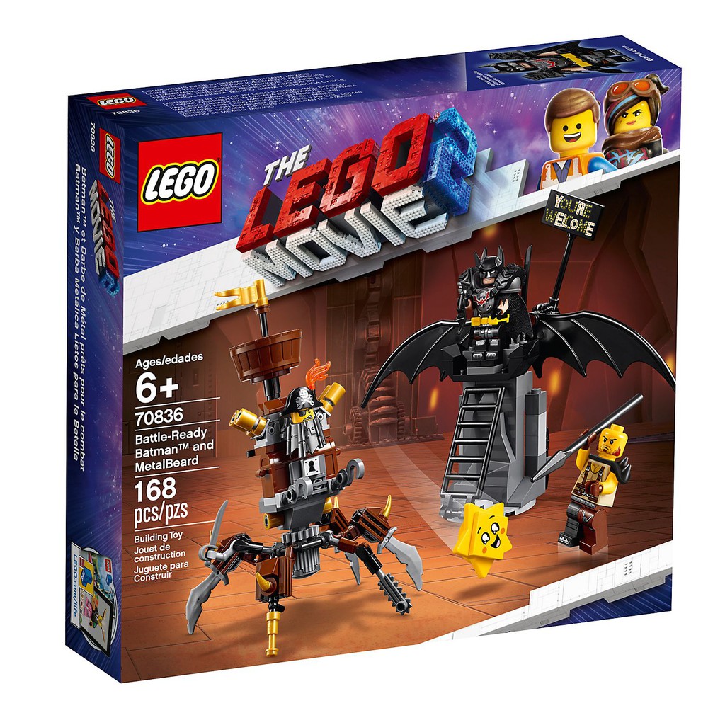 **LEGO** 正版樂高70836 Lego Movie2系列 鬍鬚鋼螃蟹機甲和蝙蝠俠 全新未拆 現貨
