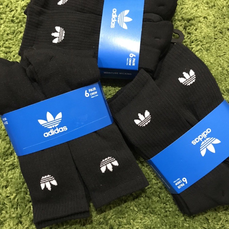 【全新現貨】ADIDAS ORIGINALS Crew Socks籃球襪 運動襪 中筒襪 長襪 厚底 美國公司貨 三葉草