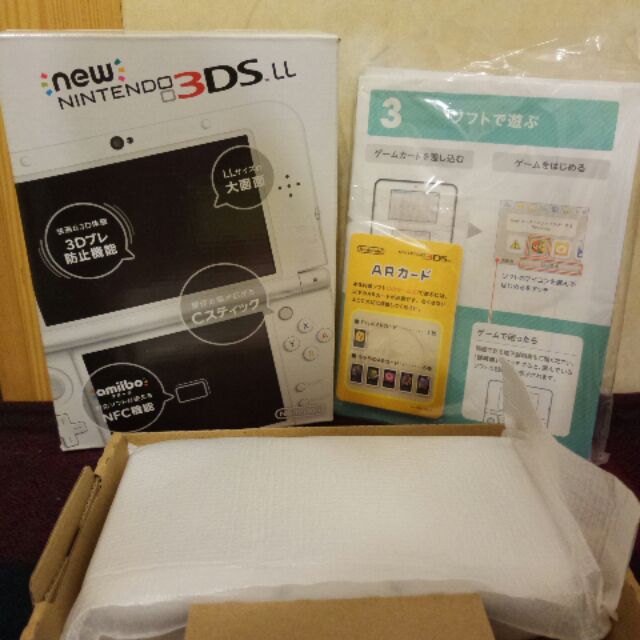 二手 new 3DS LL 任天堂 主機 九成新 白色 +遊戲片一片
