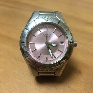 正品二手卡西歐CASIO粉嫩女生錶 時尚極簡質感防水鋼錶 粉紅可愛防過敏計時鋼帶石英腕錶不鏽鋼韓國熱銷復古錶金屬手腕錶