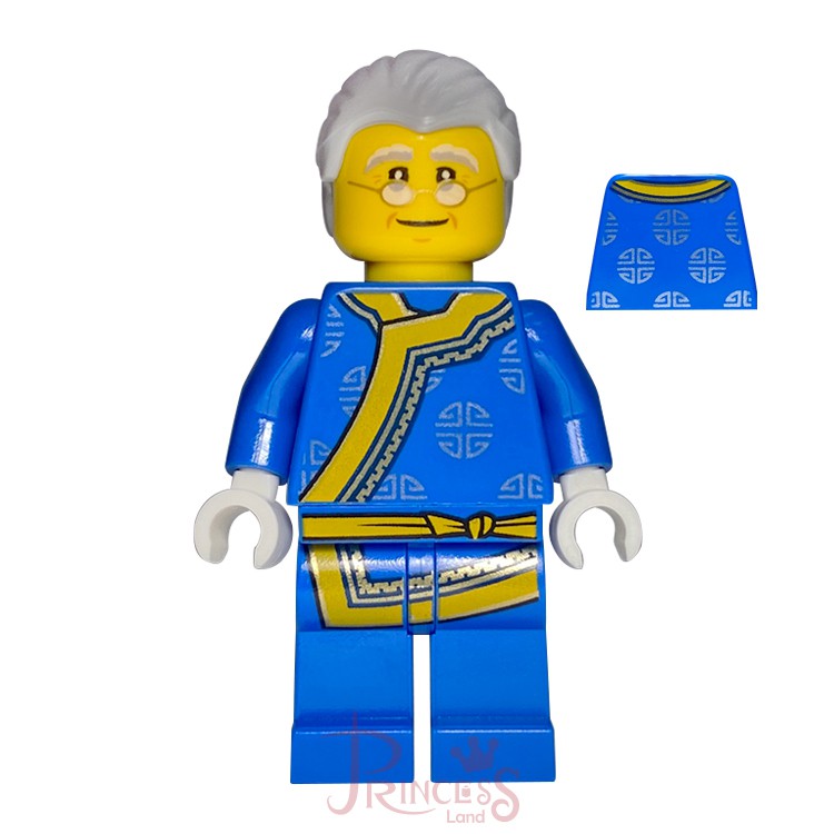 公主樂糕殿 LEGO 樂高 80105 新春廟會 皮影戲 爺爺 中國傳統服飾 藍色 hol195 (B016)