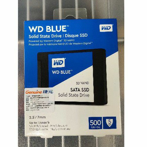 WD 藍標 BLUE 3D NAND SSD 500G 2.5吋+ Transcend 創見512G SSD