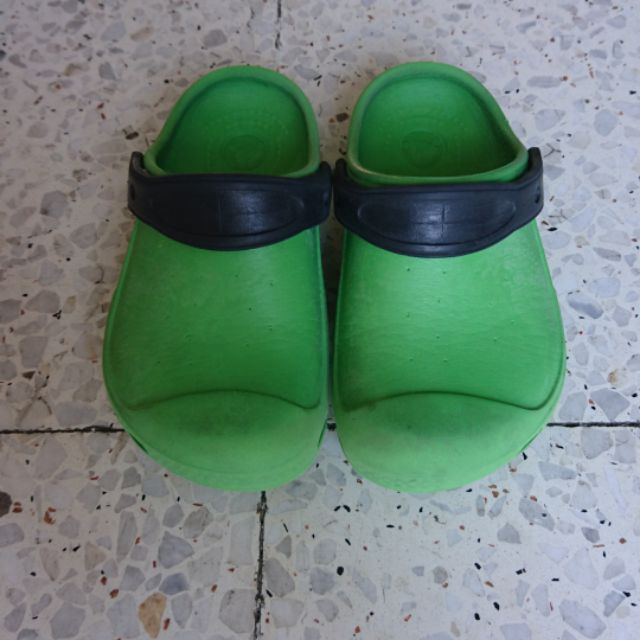 二手 兒童 crocs 布希鞋 綠色 卡駱馳寶寶鞋  c10 11
