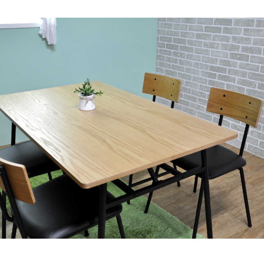 餐桌/茶几桌/工作桌/原木色 長方形餐桌 120cm (不含椅子) 復古工業風 MIT【51741-N1NA】台灣製
