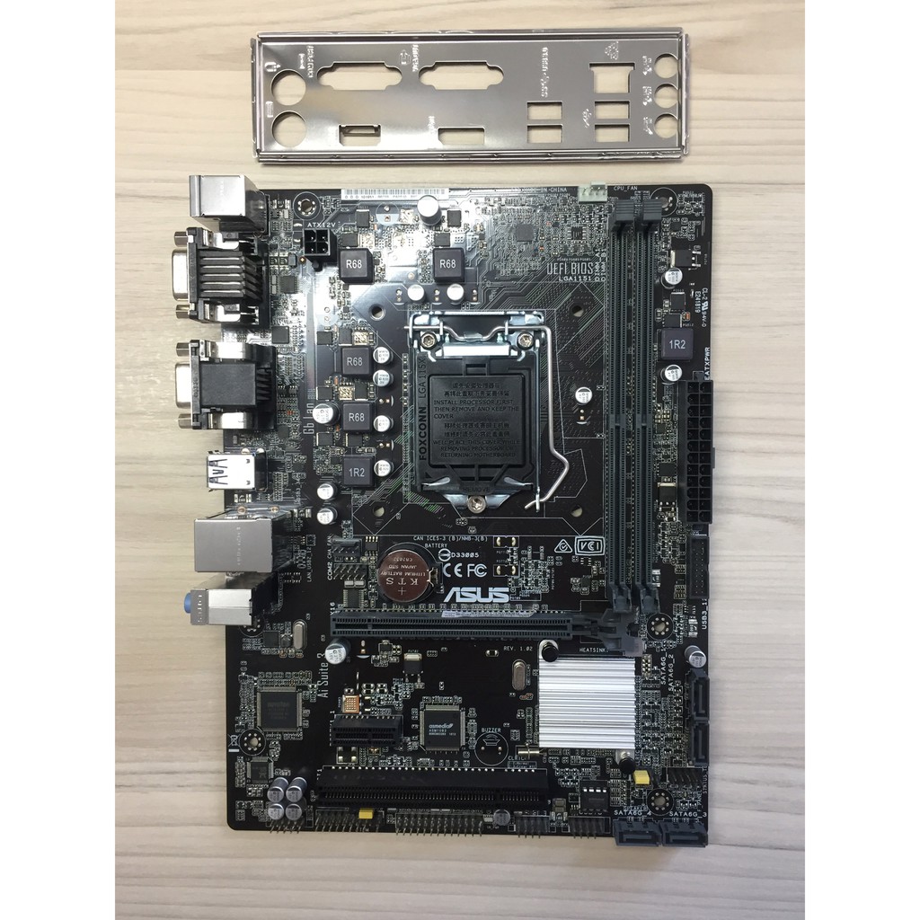 ⭐️【華碩 ASUS H110M-C/已綁定 WINDOW 10 序號】⭐ 支援六、七代/附原廠檔板/個人保固1個月