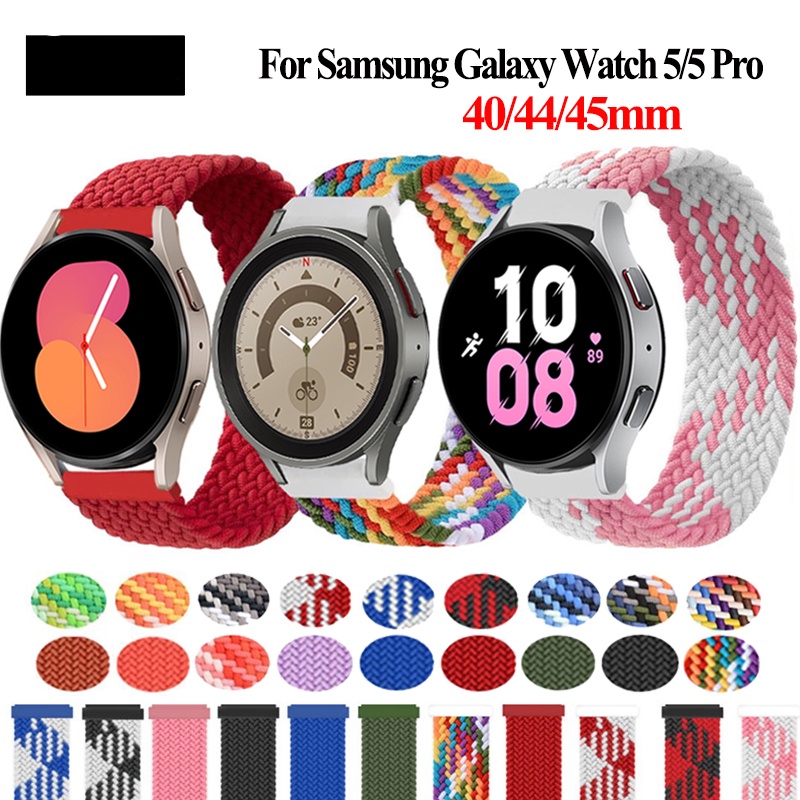 三星 Galaxy Watch 5 40mm 44mm 編織獨奏環三星 Galaxy Watch 5 Pro 45mm