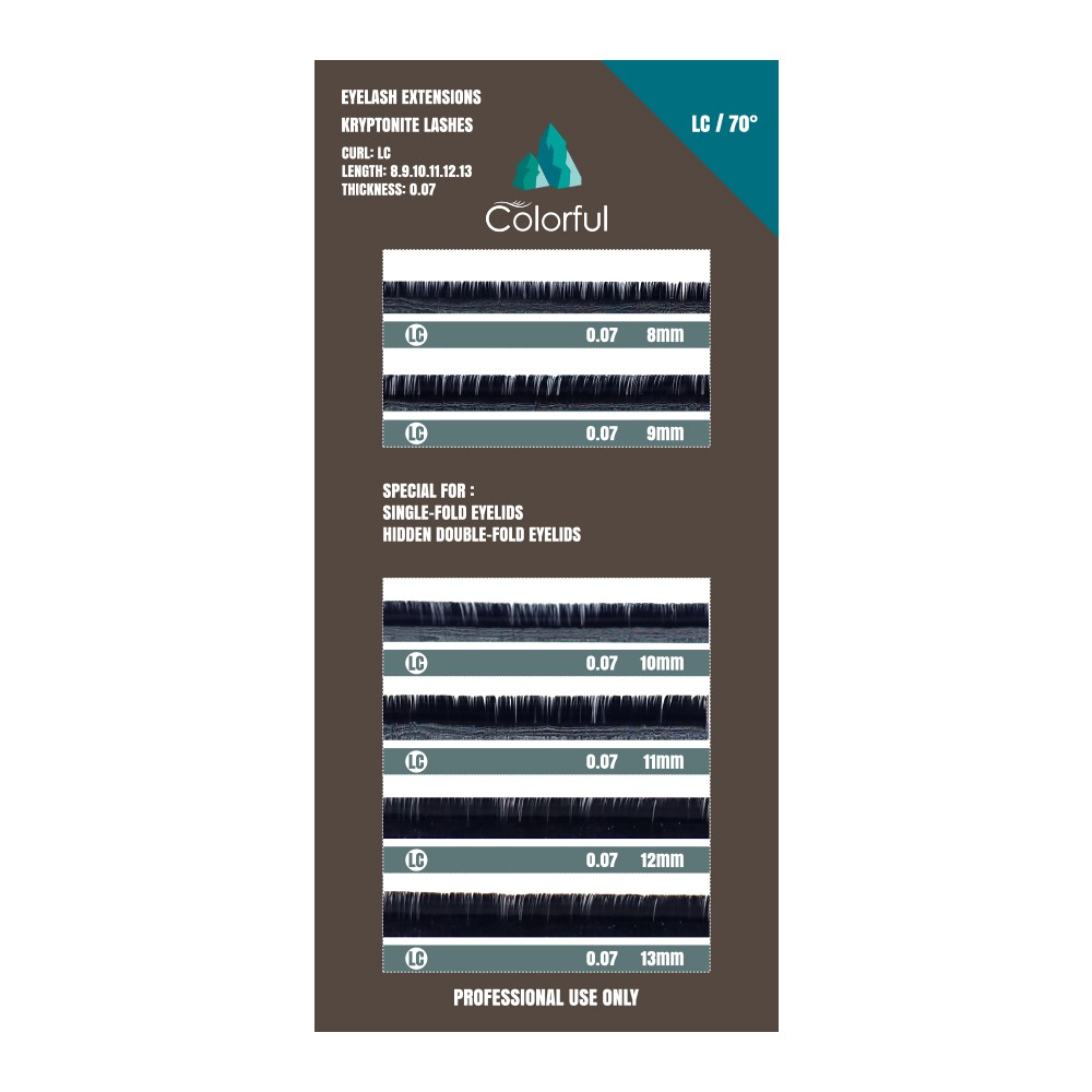 剋星LC型睫毛（70°）（拋拋眼/單眼皮/內雙剋星）睫毛材料 / 植睫材料 / 美睫材料 / 嫁接睫毛 / 假睫毛