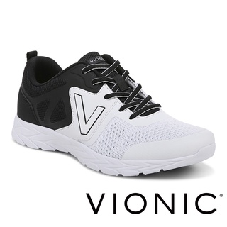 【VIONIC 法歐尼】Energy艾娜吉 針織鞋面前後撞色拼接設計時尚運動鞋矯正鞋足弓鞋(白黑/灰 共2色)
