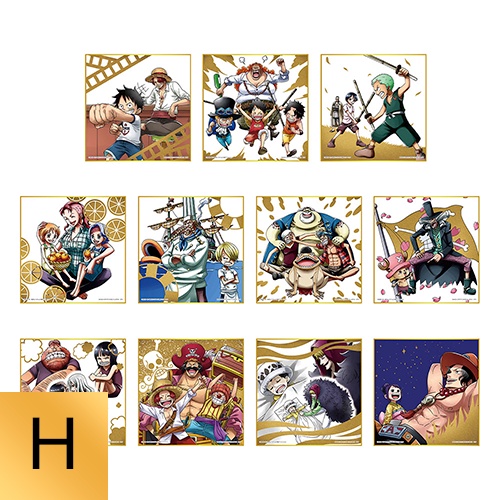 《海賊王Best of Omnibus》H賞 和風色紙 (全11種)