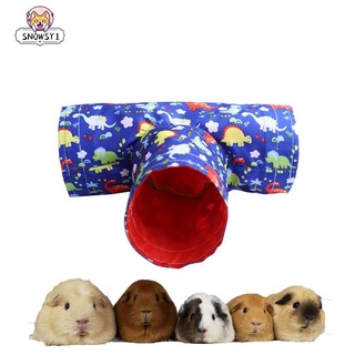 SNOWSY1 豚鼠隧道玩具可折疊沙鼠寵物遊戲隧道