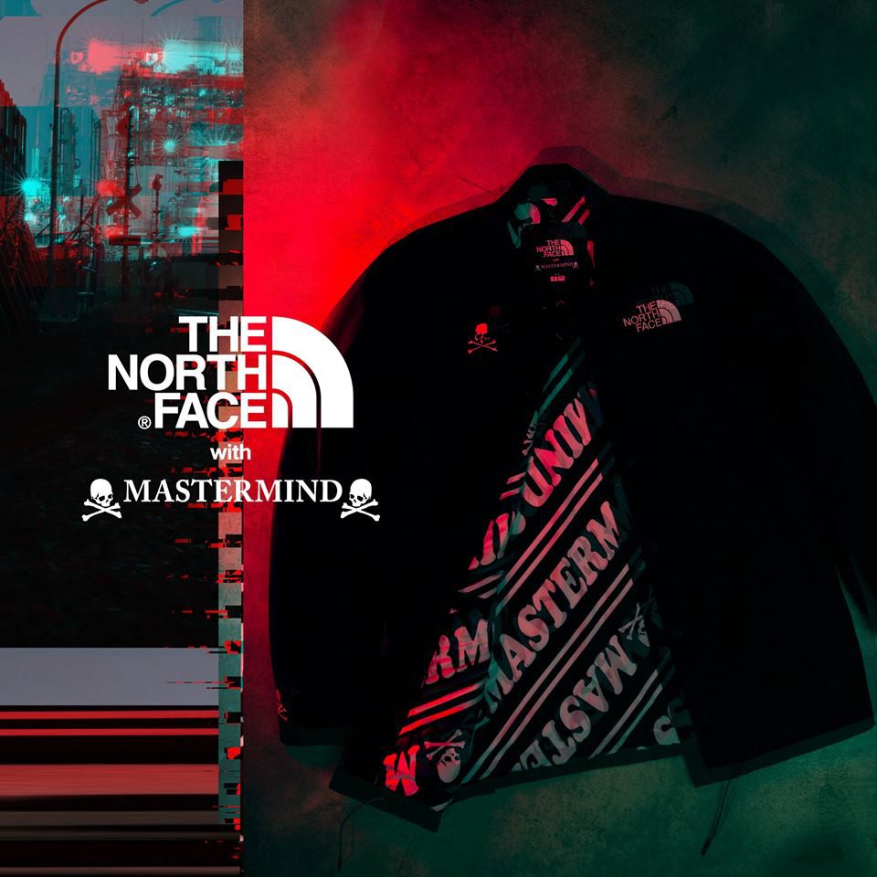 THE NORTH FACE X MASTERMIND WORLD 2018 聯名 Goretex教練外套 黑標 骷髏頭