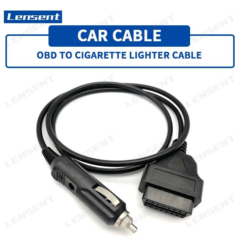 Lensent OBD 母頭轉點煙器 16pin OBD2 適配器電纜汽車故障診斷車輛電纜耐高溫