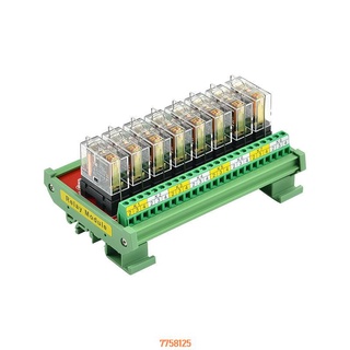 【鴻運五金】G2R-1-E繼電器模組模組控制板DC12V/24V歐姆龍8路PLC通用型轉接板