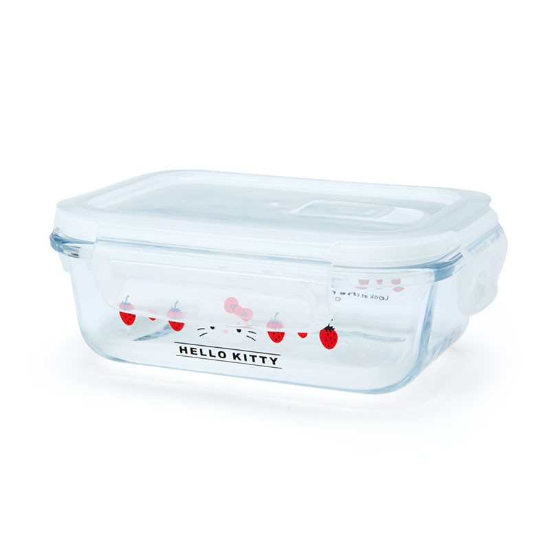 HelloKitty玻璃耐熱保鮮盒，便當盒/保鮮盒/樂扣/食物罐/玻璃密封盒/分隔便當盒/，X射線【C371329】