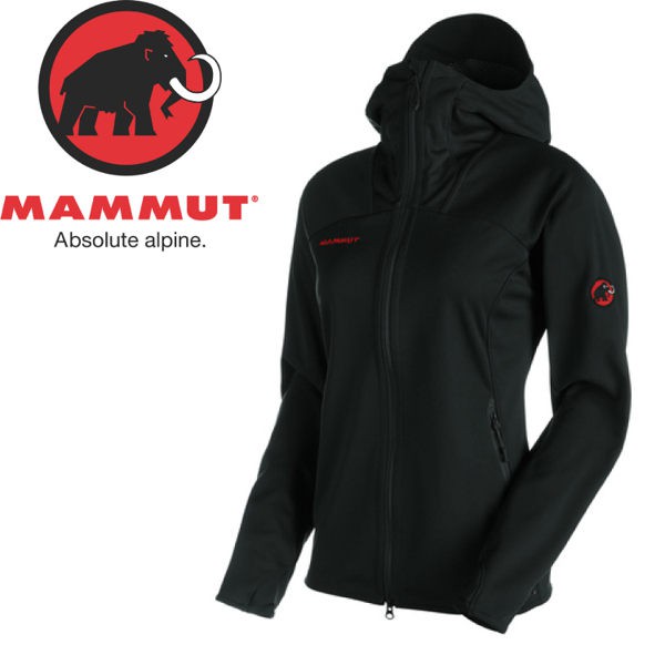 MAMMUT 長毛象 女款 Ultimate連帽防風外套WINDSTOPPER《黑》/14931/悠遊山水