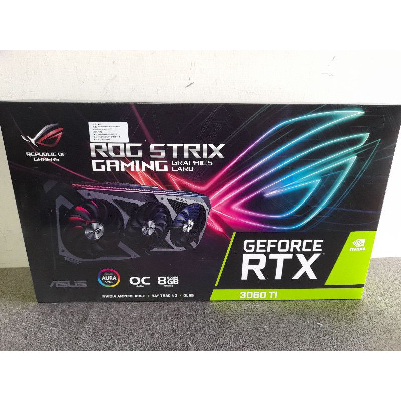 ASUS rtx3060ti 全新 現貨1張 議價不回 有發票影本，可註冊五年保 2021/3購入