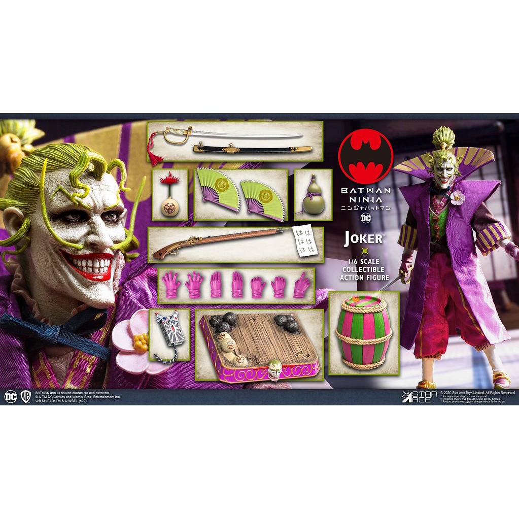 Star Ace Toys dc 忍者蝙蝠俠 戰國蝙蝠俠 戰國小丑 Lord Joker 1/6 普通版/豪華版