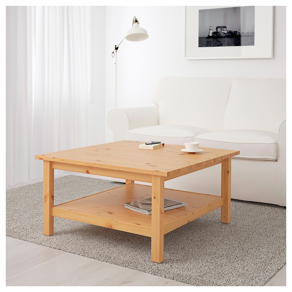 北歐工業LOFT風格經典IKEA宜家HEMNES實心松木咖啡桌工作桌茶几/淺棕色/二手八成新/原$4495特$2900