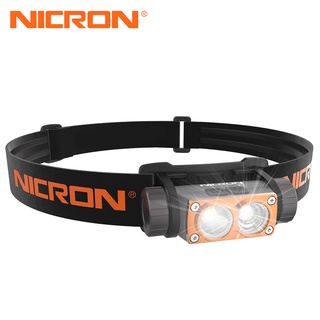 Nicron H15 前照燈 700流明 防水雙滑動 LED 手電筒大燈便攜式前照燈 14500 可充電頭燈