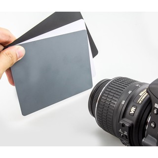 JJC 灰卡 18度 摄影用18%灰卡手动白平衡卡测光卡中號灰板防水便携 黑灰白三色灰卡 GC-3(13*10)