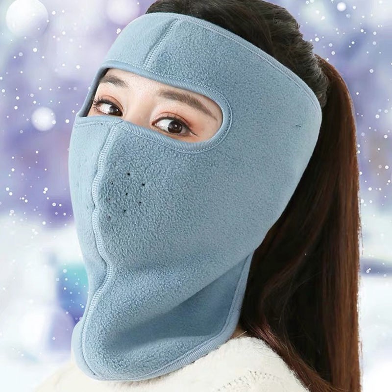 現貨  新品熱賣   口罩▥冬季保暖全臉口罩女防塵護頸護耳加厚騎行防寒面罩男士防風口罩女