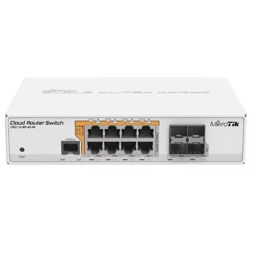 台灣公司貨 MikroTik POE Switch CRS112-8P-4S-IN