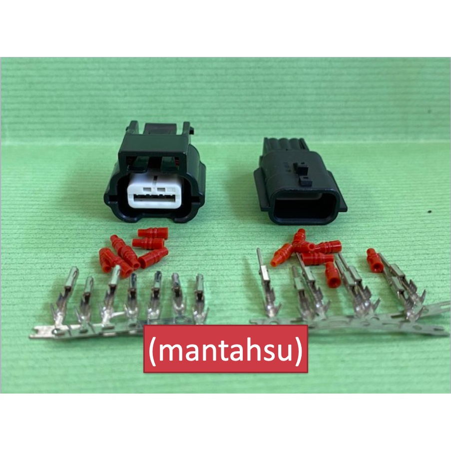 (mantahsu)3P 汽車用快速接頭 025型 3孔防水公母頭 +公母端端子+防水栓