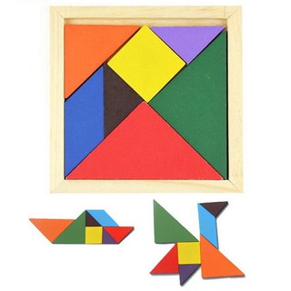 Baby童衣 木製早教兒童七巧拼板 拼圖玩具 木製俄羅斯方塊 小陀螺 三階大圓角魔術方塊 11374