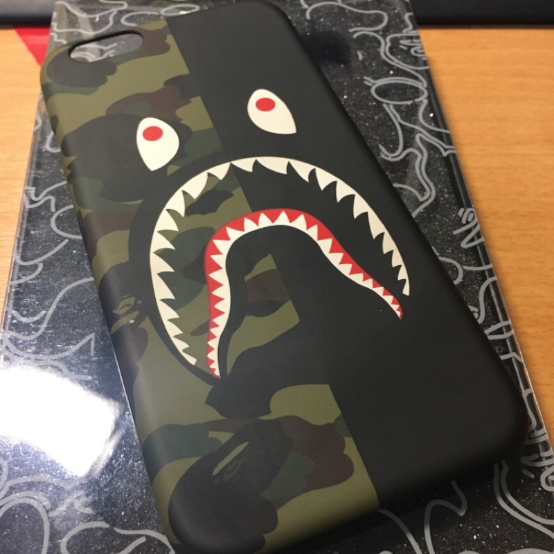 Bape a bathing ape 鯊魚 shark 1st camo iPhone 6 6s 4.7 手機殼 迷彩