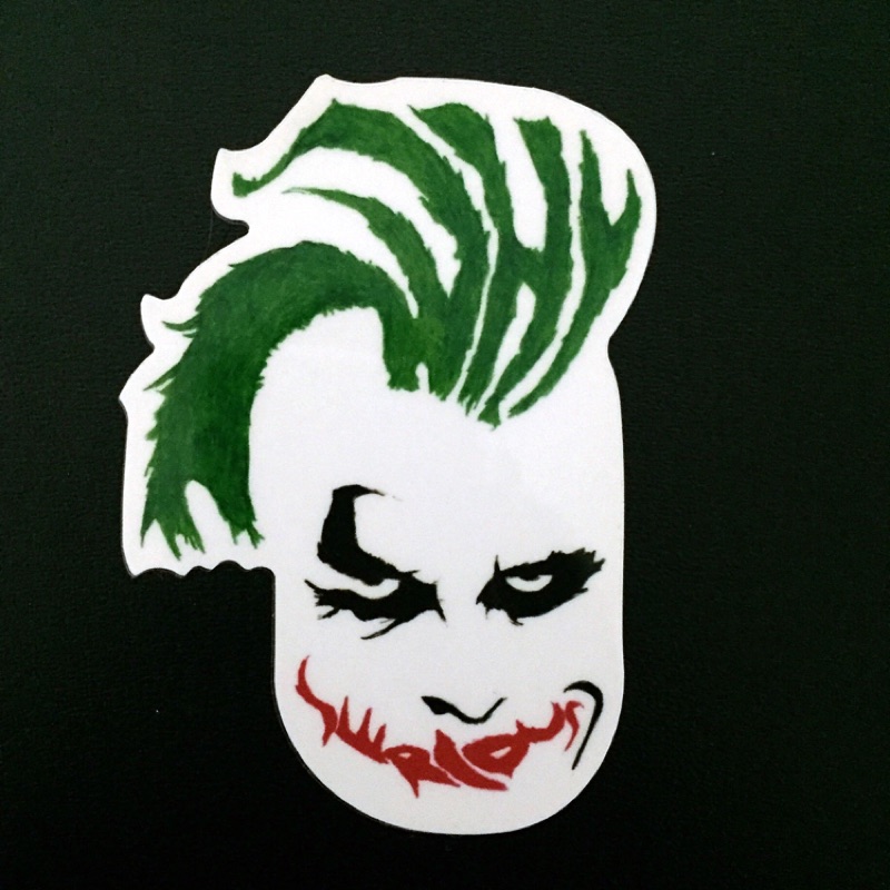 PVC 防水貼紙 Joker小丑 行李箱貼紙 安全帽 筆電 滑板 吉他 機車 惡搞 潮流 個性 美式 貼紙