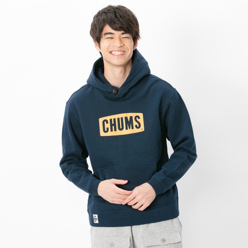 CHUMS Logo Pullover Parka 男 兜帽套頭衫 藍x黃 CH001114N015 【GO WILD】