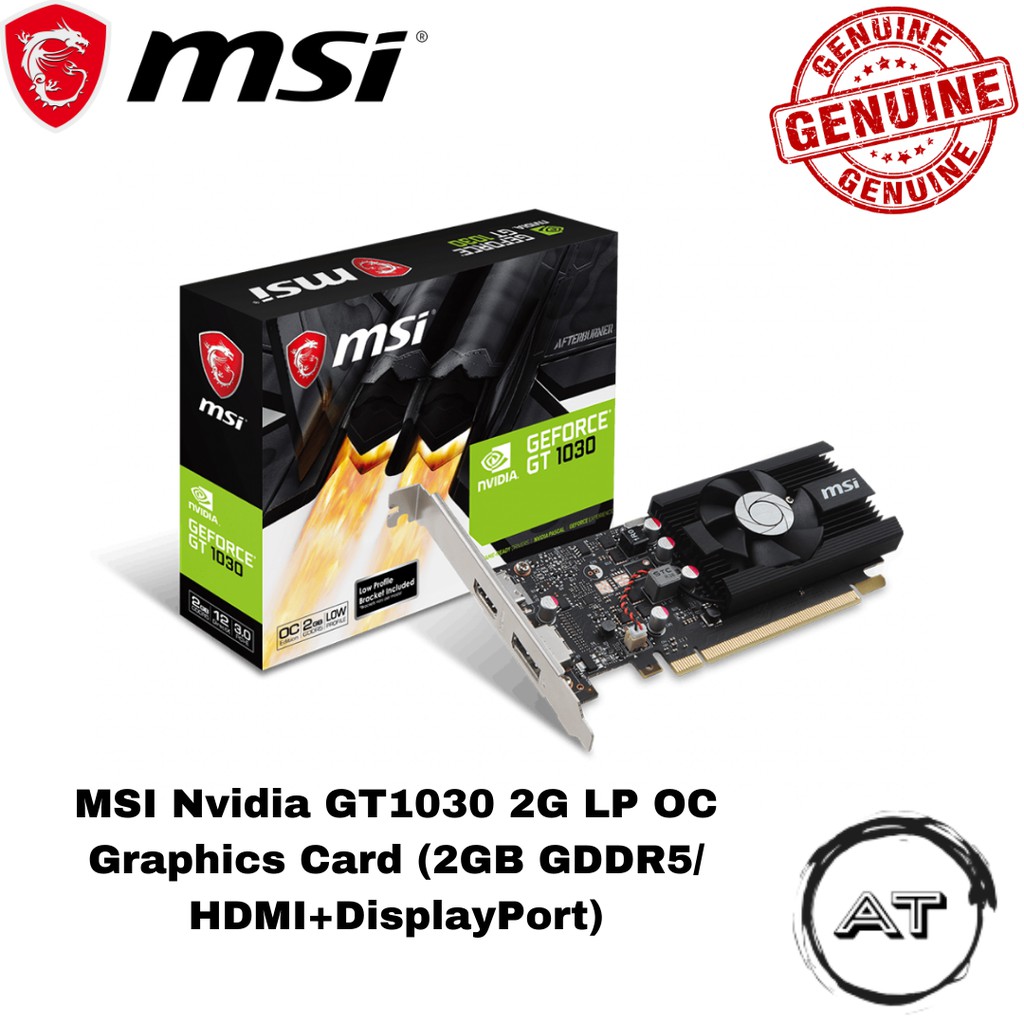Msi Nvidia GT1030 2G LP OC 顯卡(2GB GDDR5/ HDMI+DisplayPort)