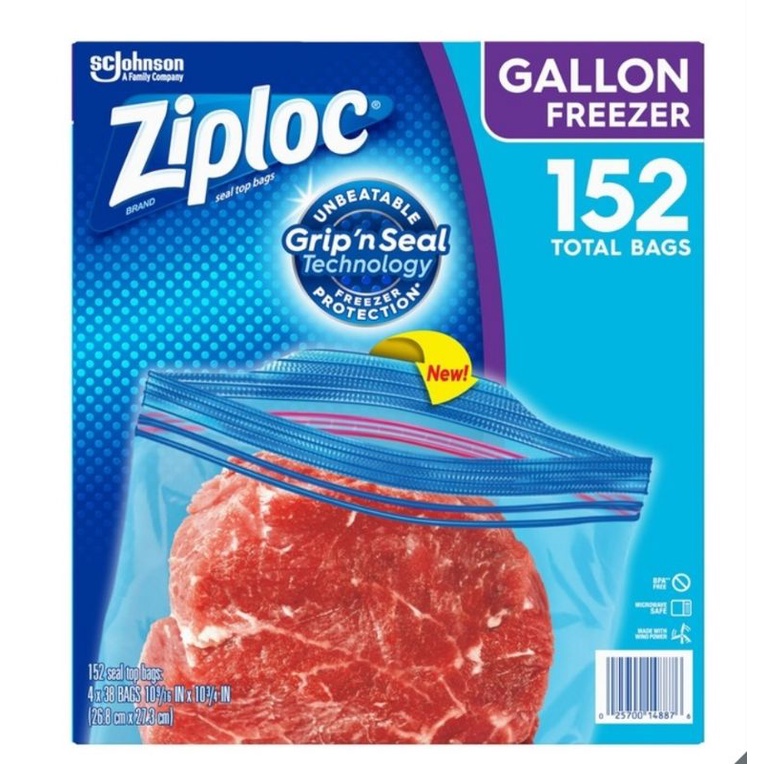 costco代購--Ziploc雙層夾鏈冷凍保鮮袋【大152入、小216入、三明治保鮮袋】