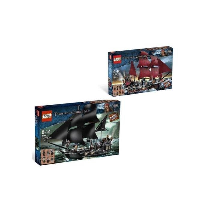 客訂 LEGO 樂高 4184 黑珍珠號 4195 安妮皇后號 二船合售 盒況完整 全新未拆 折500含運