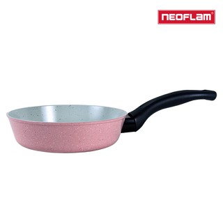 NEOFLAM Reverse抗菌彩色大理石系列平底鍋28cm(電磁底)-粉色內白大理石-臺灣原廠公司貨
