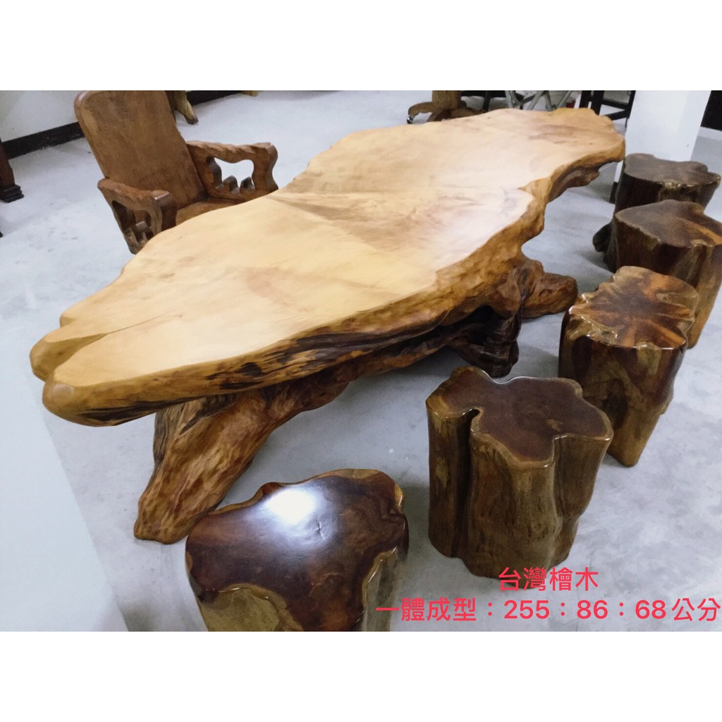 (茶陶音刀生技)頂級收藏台灣檜木桌.一體成型.無拼接.無畫色